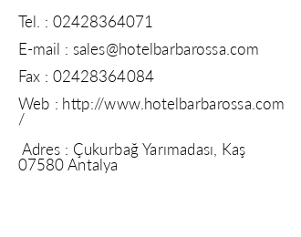 Club Hotel Barbarossa iletiim bilgileri
